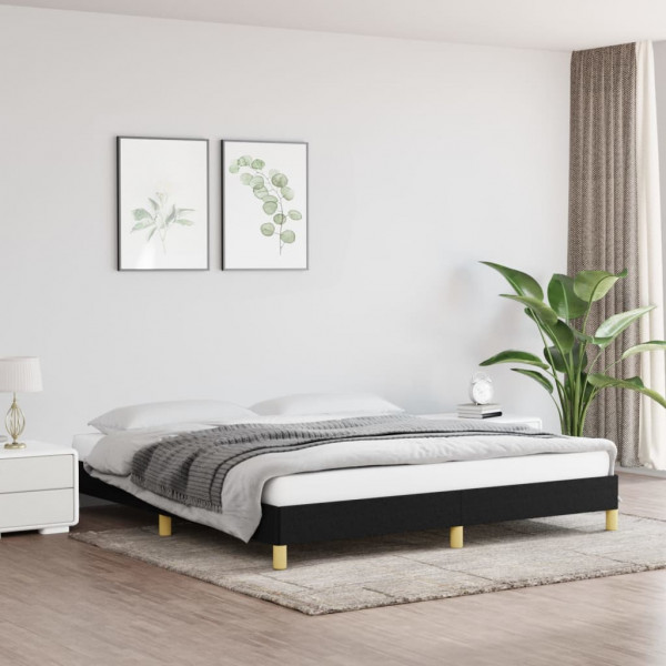 Estructura de cama tela gris claro 180x200 cm D