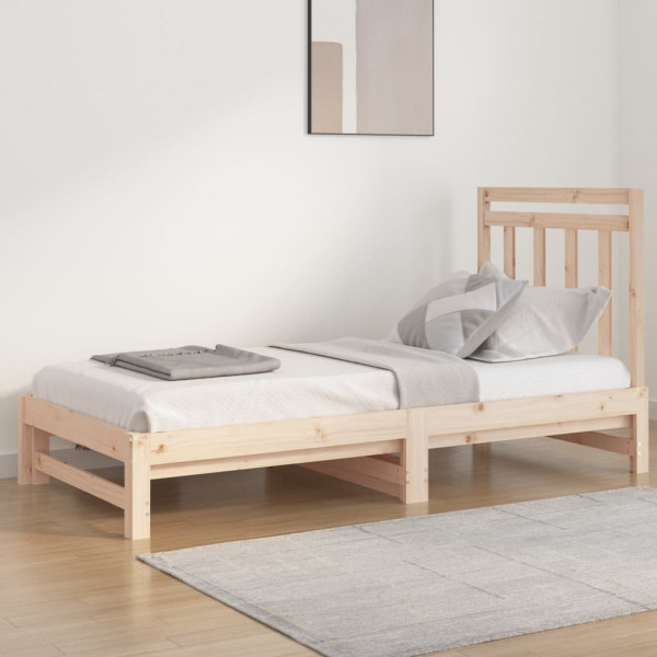 Sofá cama extraíble madera maciza de pino 2x(90x190) cm D