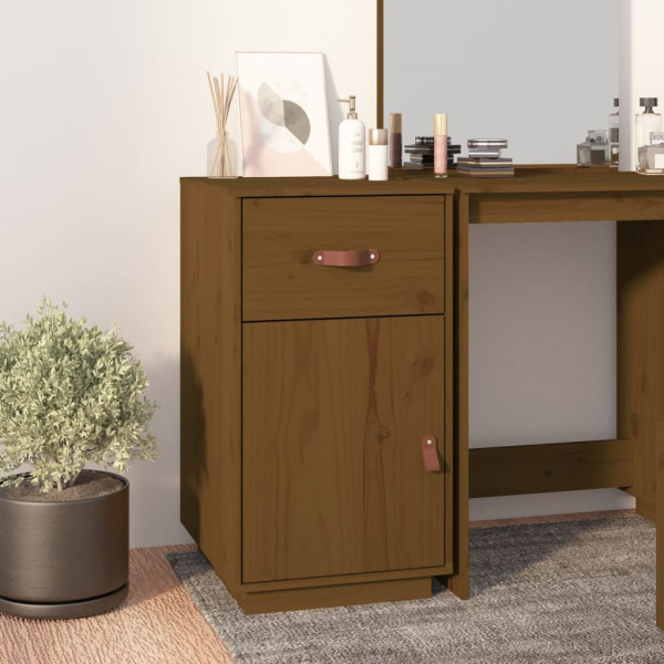 Armario de escritorio de madera de pino marrón miel 40x50x75 cm D