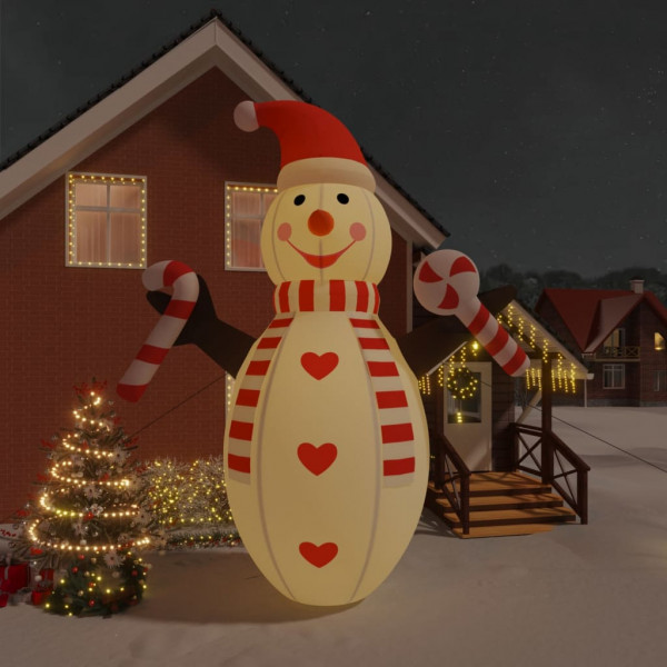 Boneco de neve inflável de Natal com LED 630 cm D