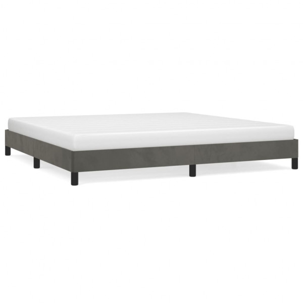Estructura de cama de terciopelo gris oscuro 180x200 cm D