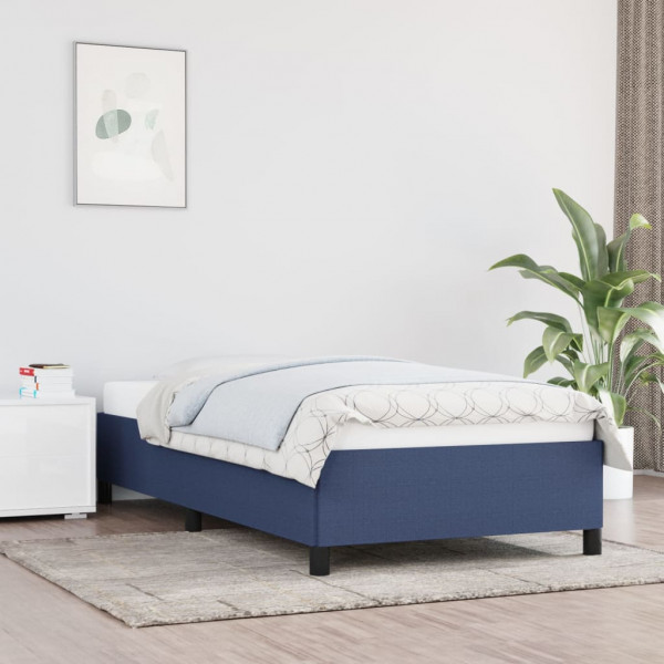 Estructura de cama de tela azul 90x190 cm D