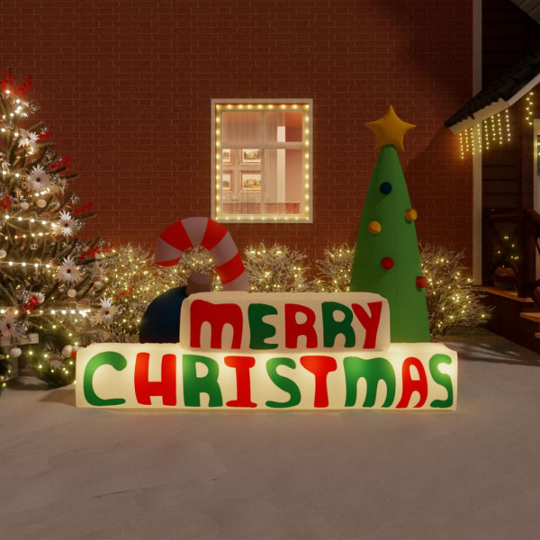 Decoración inflable Merry Christmas con LED 197 cm D