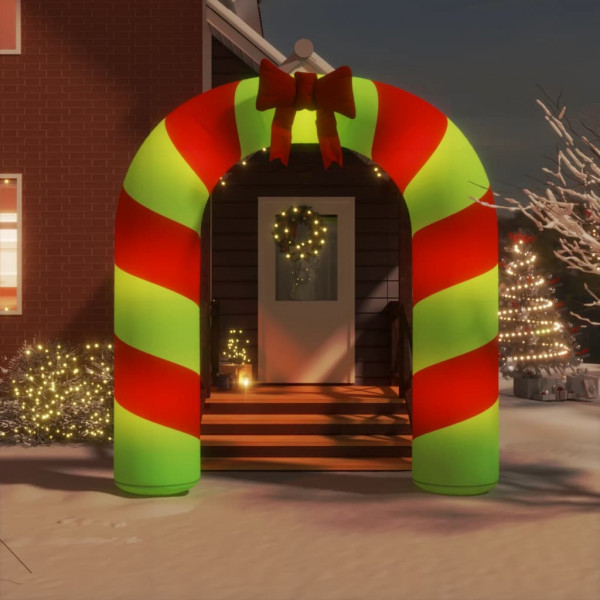 Puerta de arco inflable de Navidad con LED 270 cm D