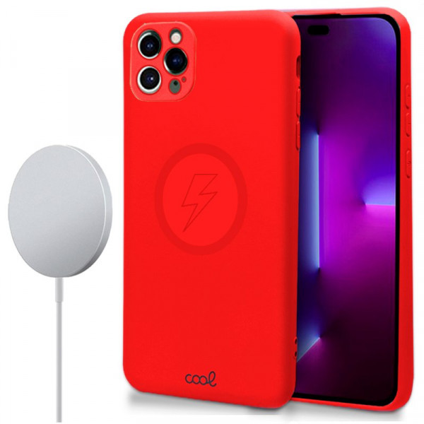 Carcaça COOL Para iPhone 14 Pro tampa magnética vermelho D