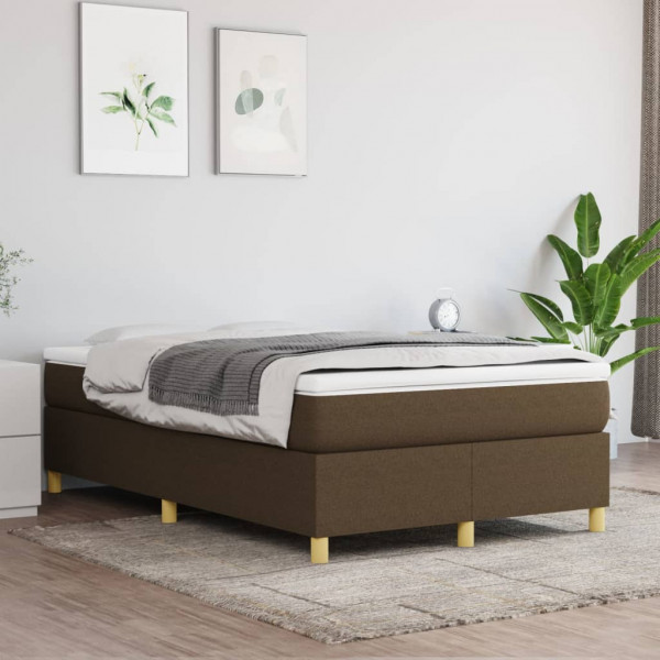 Estrutura da cama box spring tecido marrom 120x200 cm D