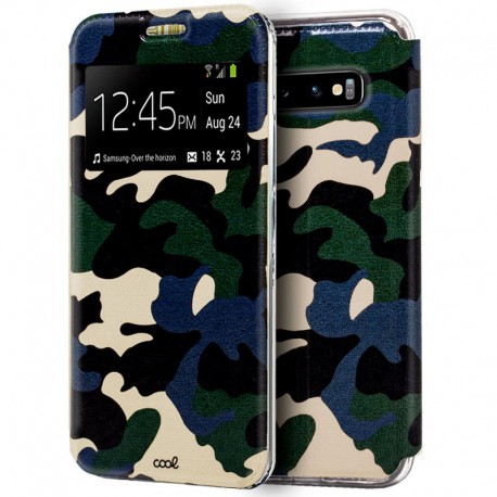 Funda Flip Cover Samsung G973 Galaxy S10 Dibujos Militar D
