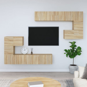 Mueble de pared para TV madera contrachapada color roble sonoma D