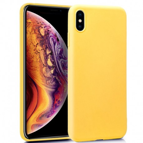 Funda de silicone iPhone XS Max (Amarela) D