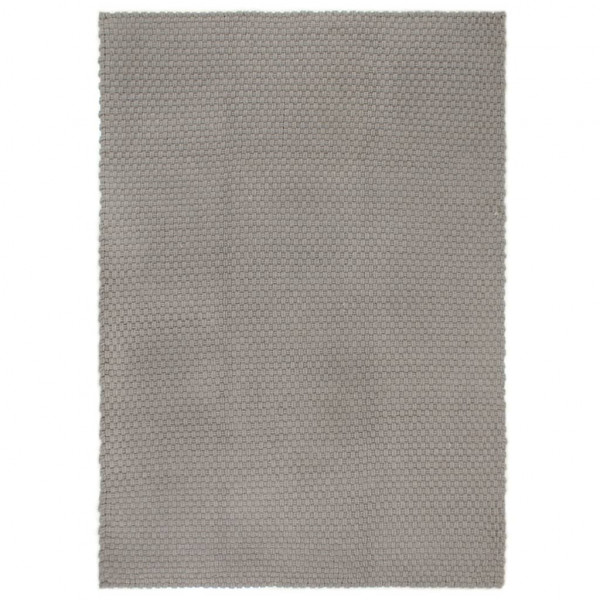 Alfombra rectangular algodón gris 120x180 cm D