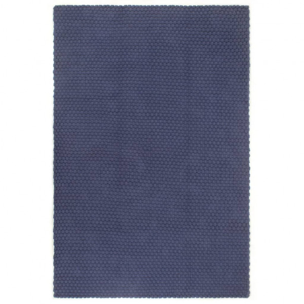 Alfombra rectangular algodón azul marino 120x180 cm D