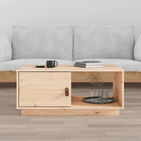 Mesa de centro de madera maciza de pino 80x50x35.5 cm D