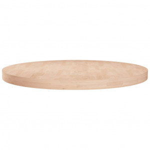 Superficie de mesa redonda madera de roble sin tratar Ø80x4 cm D