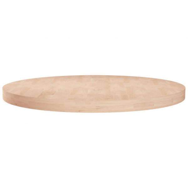 Superficie de mesa redonda madera de roble sin tratar Ø80x4 cm D
