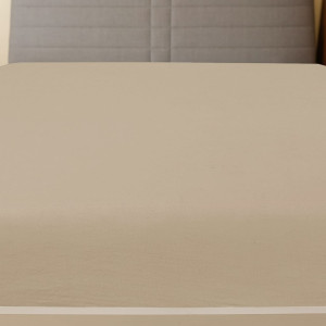 Sábanas bajeras jersey 2 uds algodón gris taupe 100x200 cm H