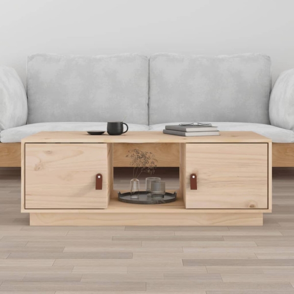 Mesa de centro de madeira maciça de pinho 100x50x35 cm D