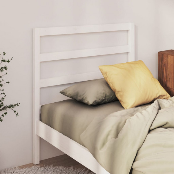 Cabeça de cama madeira maciça de pinho branco 95x4x100 cm D