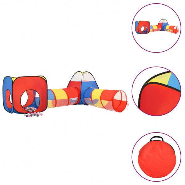 Tienda de juego de niños con 250 bolas multicolor 190x264x90 cm D