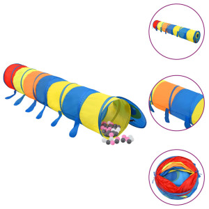 Túnel de jogos para crianças com 250 bolas de poliéster multicolor 245 cm D