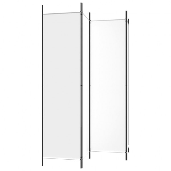 Biombo com 4 painéis 200x200 cm tecido branco M 5