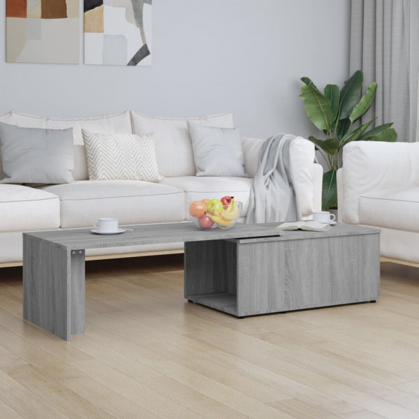 Mesa de centro de madera contrachapada gris Sonoma 150x50x35 cm D