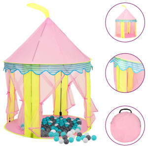 Loja de brinquedos para crianças com 250 bolas rosas 100x100x127 cm D