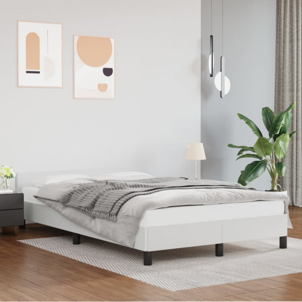 Cabeceira de cama em couro sintético branco 120x200 cm D