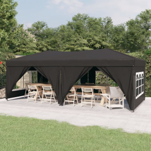 Carpa para fiestas plegable con paredes gris antracita 3x6 m D