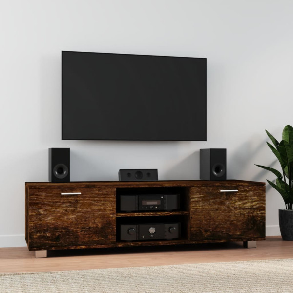 Mueble para TV madera contrachapada roble ahumado 140x40.5x35cm D
