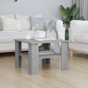 Mesa de centro de madera contrachapada gris Sonoma 60x60x42 cm D