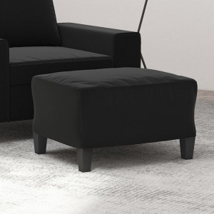 Reposapiés tela de microfibra negro 60x50x41 cm D