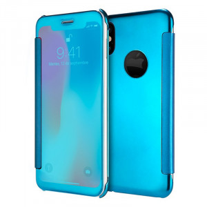 Fundação COOL Flip Cover para iPhone X / iPhone XS Clear View Azul D