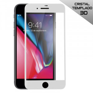 Protector de tela de vidro temperado COOL para iPhone 7 Plus / iPhone 8 Plus (FULL 3D Branco) D