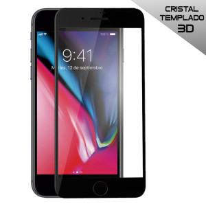 Protector de tela de vidro temperado COOL para iPhone 7 Plus / iPhone 8 Plus (FULL 3D Negro) D