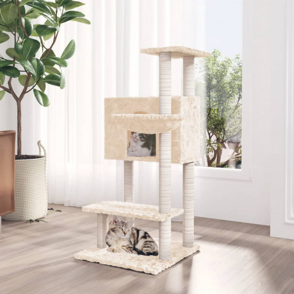 Poste para arranhar gatos com postes de sisal creme 108,5 cm D