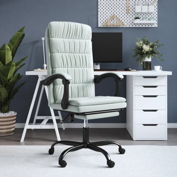 Cadeira de escritório reclinável de veludo cinza claro D