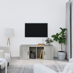 Mueble para TV contrachapada gris hormigón 100x35x40 cm D