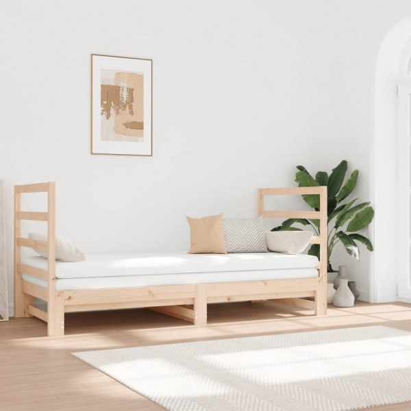 Sofá cama extraíble madera maciza de pino 2x(90x190) cm D