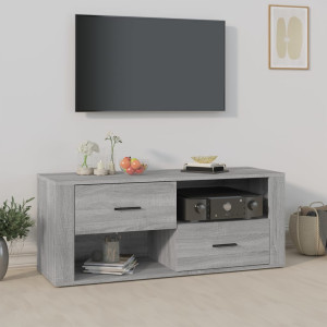 Mueble de TV madera contrachapada gris Sonoma 100x35x40 cm D