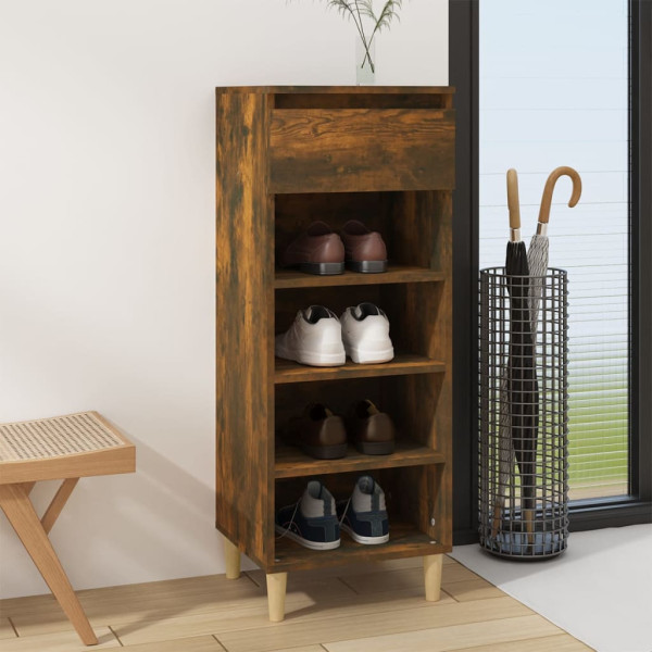 Mobiliário calçado madeira contraplacada carvalho fumado 40x36x105 cm D