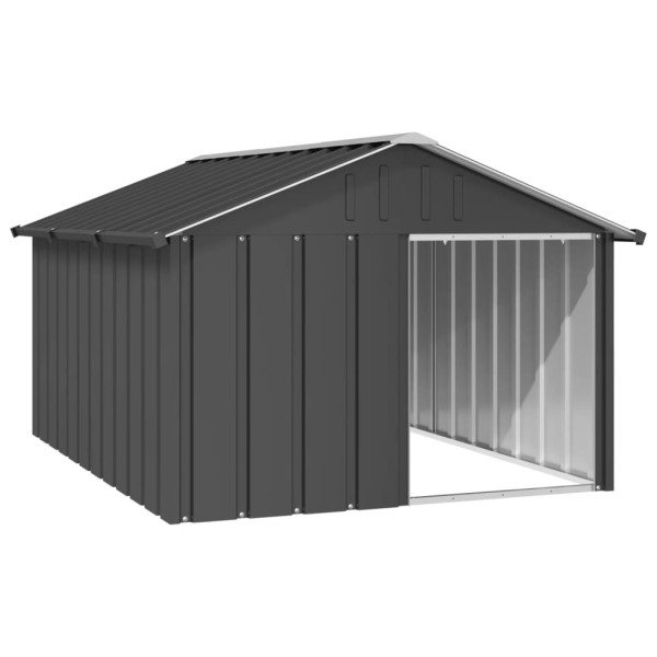 Casa perros acero galvanizado gris antracita 116.5x153x81.5 cm D