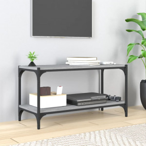 Mueble para TV contrachapada y acero gris Sonoma 80x33x41 cm D