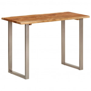 Mesa de jantar de madeira maciça de acacia 110x50x76 cm D