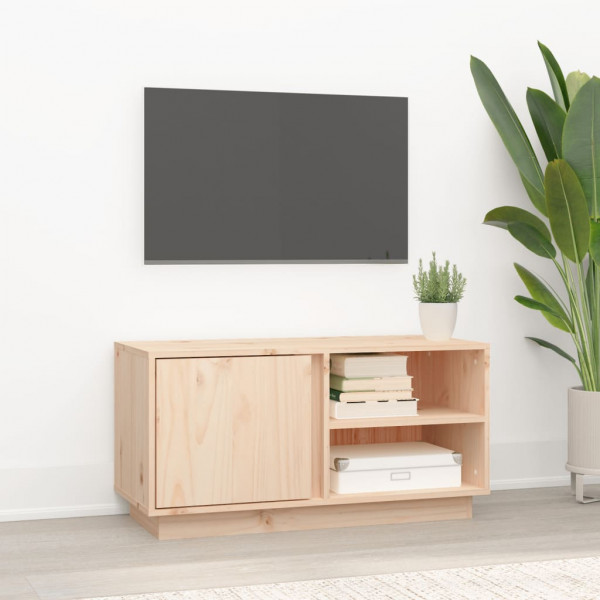 Móveis de televisão de madeira maciça de pinho 80x35x40,5 cm D