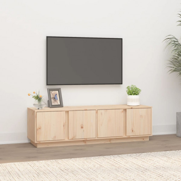 Mueble de TV de madera maciza de pino 140x40x40 cm D