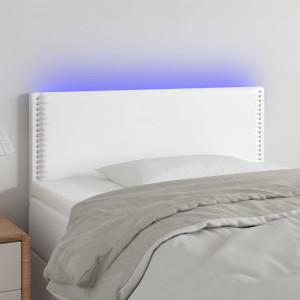LED de couro sintético branco 90x5x78/88 cm D