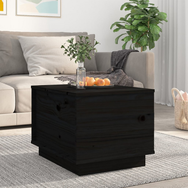 Mesa de centro em madeira maciça de pinho preto 40x50x35 cm D