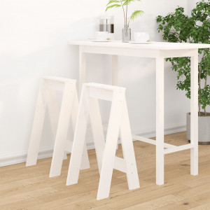 Cadeiras 2 unidades madeira maciça de pinho branco 40x40x75 cm D