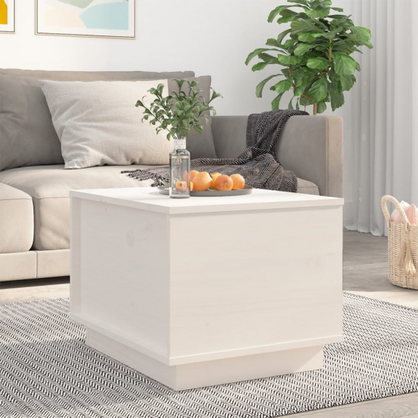 Mesa de centro em madeira maciça de pinho branco 40x50x35 cm D