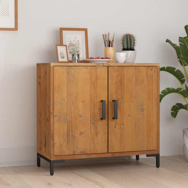 Aparador de madera maciza pino reciclada marrón 75x35x70 cm D